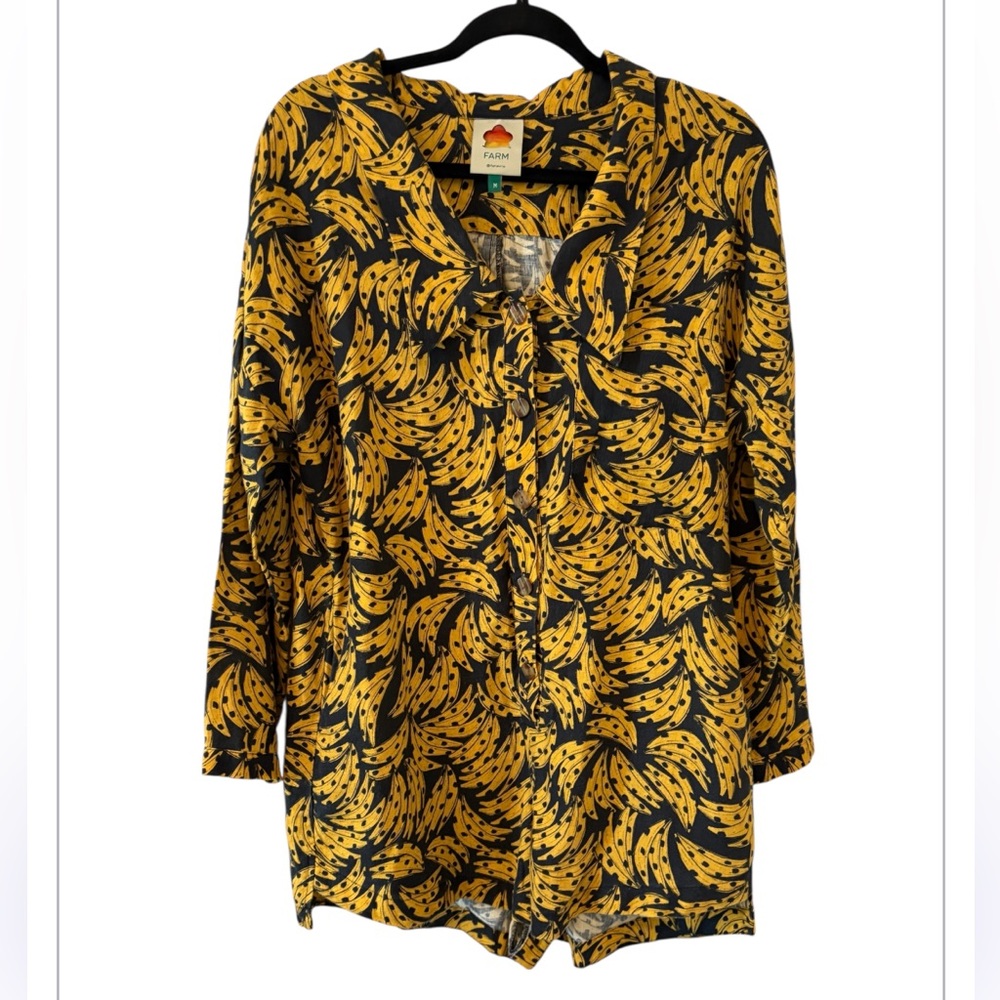 FARM Rio Yellow & Black Printed Romper - Picture 3 of 13
